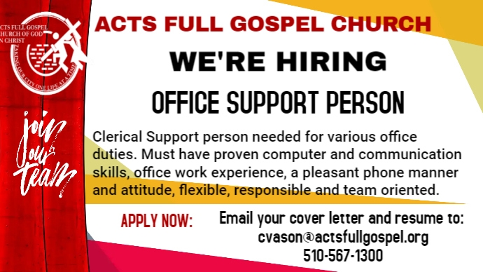Afgc Job Opening